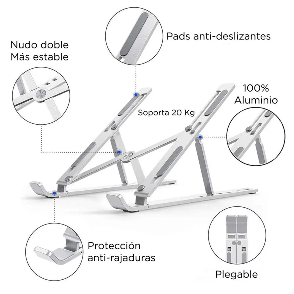 Soporte de Aluminio para laptop PREMIUM